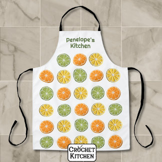 Tablier Fruit de Crochet frais moderne Nom des tranches d'