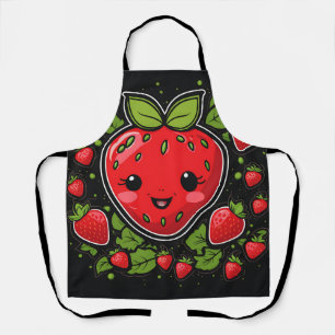 Tablier Fruit fraise souriant
