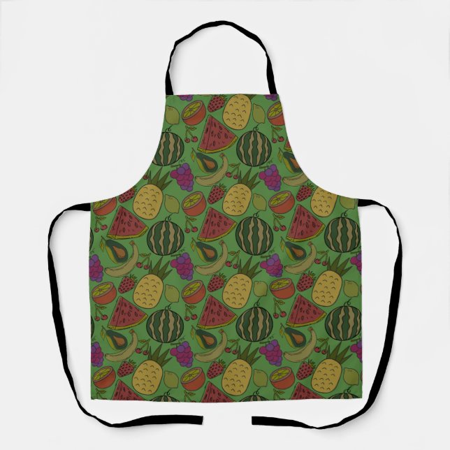 Tablier Fruit motif transparent | motif de surface de frui (Recto)