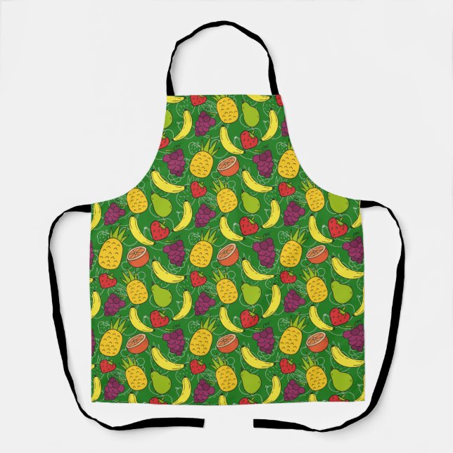 Tablier Fruit motif transparent | motif de surface de frui (Recto)
