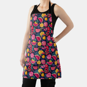 Tablier Fruits et Fleurs Tropicaux