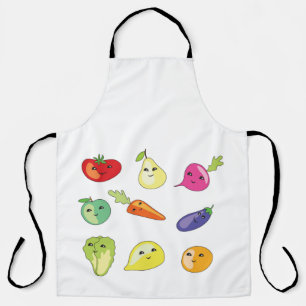Tablier fruits et légumes animés