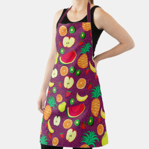 Tablier Fruits pourpres Points Motif Fruité mignonne Gourm