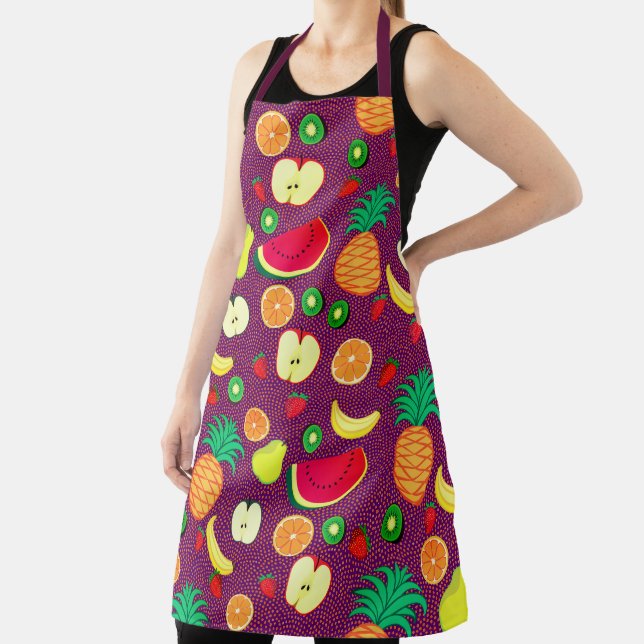 Tablier Fruits pourpres Points Motif Fruité mignonne Gourm (Insitu)