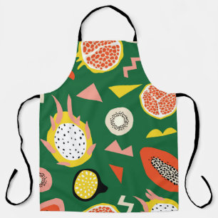 Tablier Fruits tropicaux : motif transparent et vibrant.