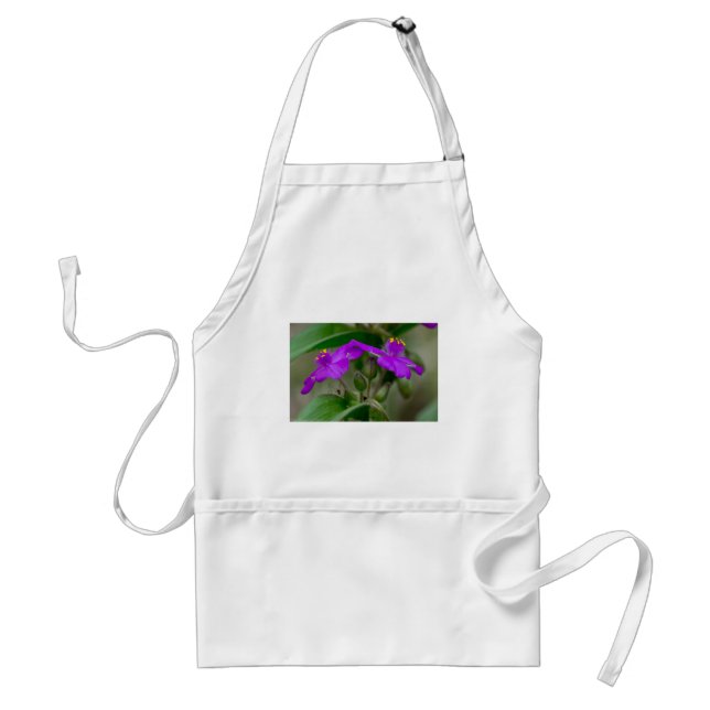 Tablier Fuchsia Spiderwort Twins Fleur sauvage Cadeaux Vêt (Devant)