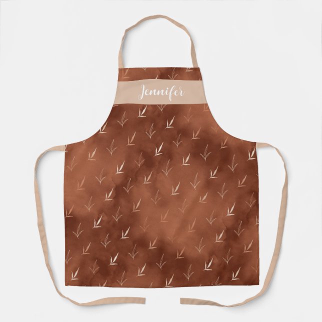 Tablier Fumée automnale personnalisée de pain Brown de blé (Recto)