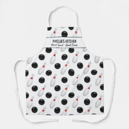 Tablier Fun Bowling Pin Cuisinier Personnalisé Bowler Nom 