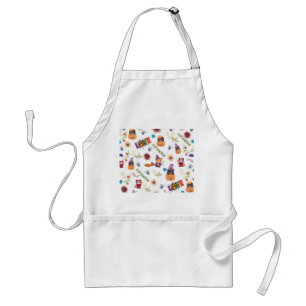 Tablier Fun Casquette violet Catoween, mignon Citrouille o
