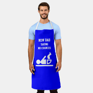 Tablier Fun Diaper Duty NEW DAD Blue Apron