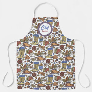 Tablier Fun Fall Boots Motif, Chefs Personnalisés Apron