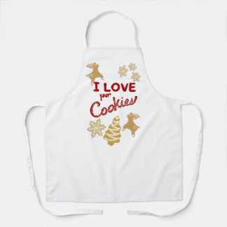 Tablier Fun holiday "I love your cookies"