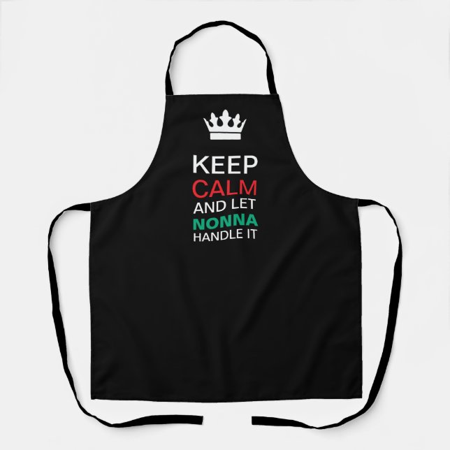 Tablier Fun Nonna Apron Cuisine noire (Recto)