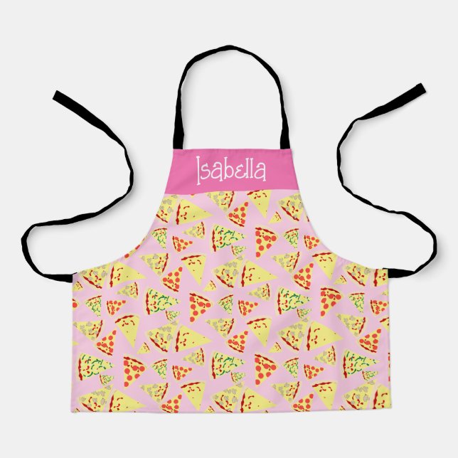 Tablier Fun Personnalisé Pizza Slices Motif aléatoire (Recto)