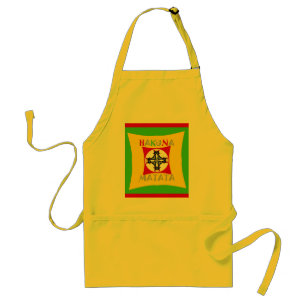 Tablier Fun Rasta couleur rouge or vert