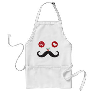 Tablier Funky Moustache Face Feu de neige Noël