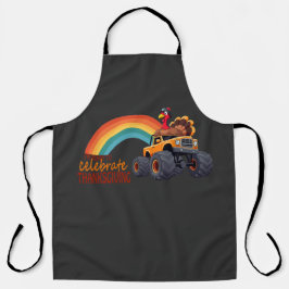 Tablier Funky Turquie Monster Truck Thanksgiving Apron