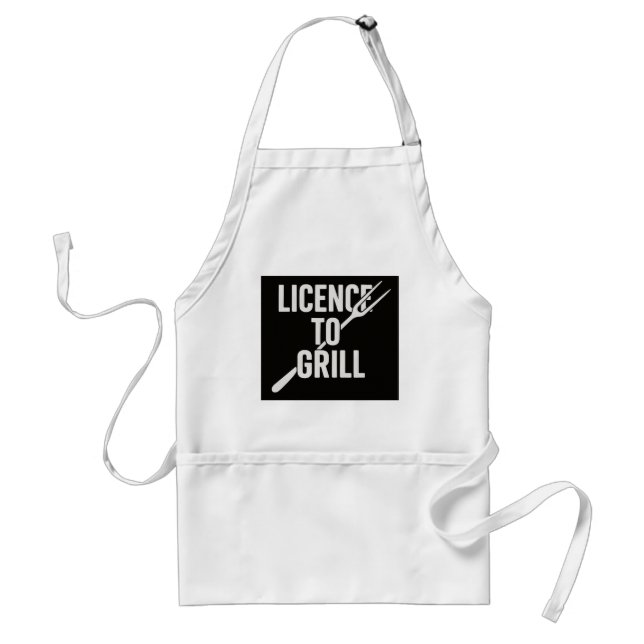 Tablier Funny BBBQ Apron - Licence de Grill (Devant)