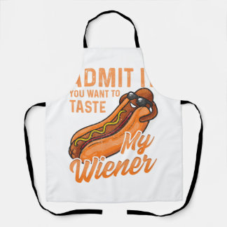 Tablier Funny BBBQ Weiner Admettez-Le Que Vous Voulez Goût