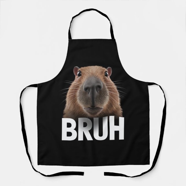 Tablier Funny Capybara Bruh (Recto)