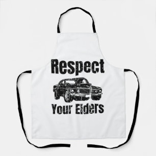 Tablier Funny Car - Vintage Respectez Vos Aînés Classic Mu