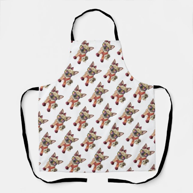 Tablier Funny Chihuahua Papier à envelopper Chien Grand Ch (Recto)