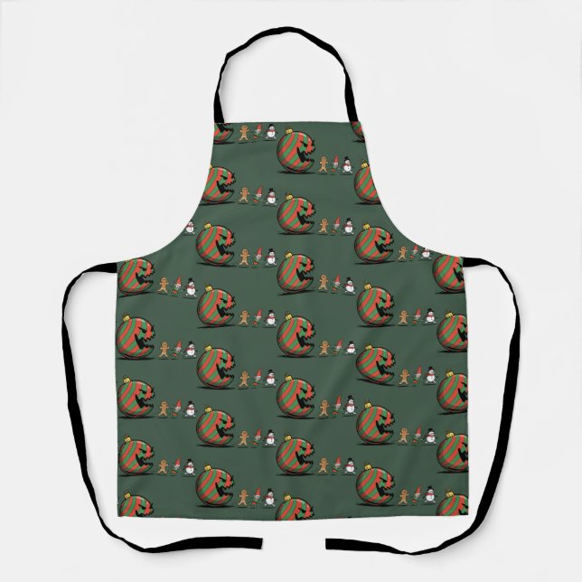 Tablier Funny Christmas Gingerbread Santa Holiday Party (Recto)