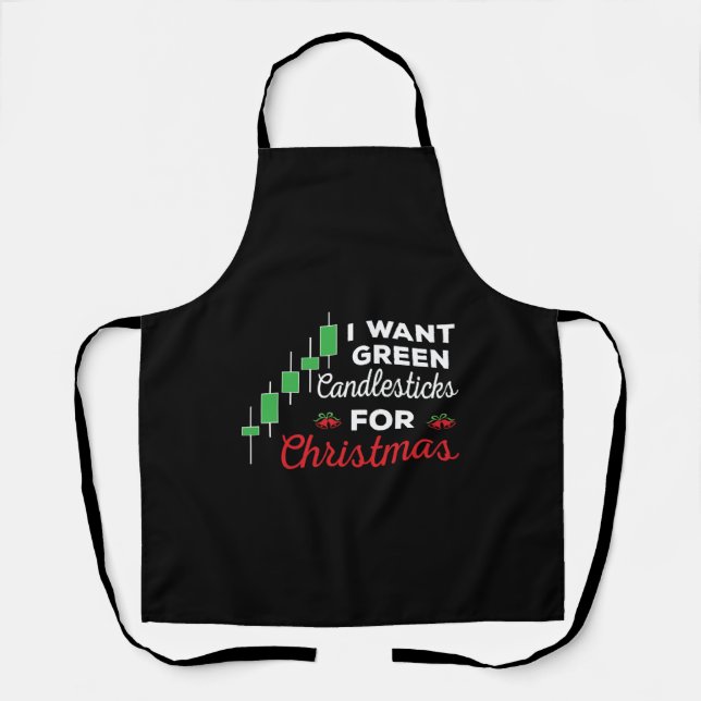 Tablier Funny Christmas Stock Market (Recto)