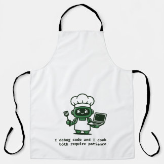 Tablier Funny Coder Apron — I Cook Like I Code