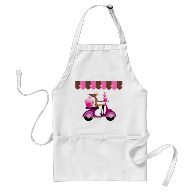 Tablier Funny Cupcake Scooter Girl Bakery Apron (Devant)