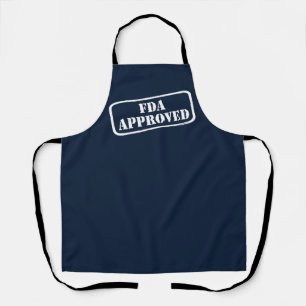 Tablier Funny FDA Approuvé Humour de timbre blanc en dét