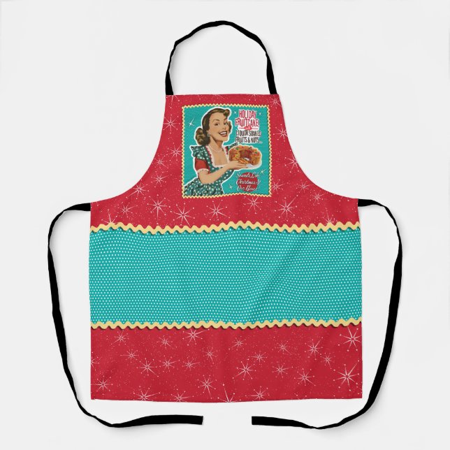 Tablier Funny Fruitcake Christmas Apron (Recto)