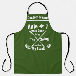 Tablier Funny Golf Rules Apron - Cadeau personnalisé de cu