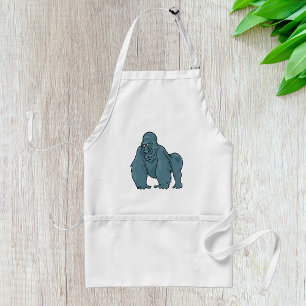 Tablier Funny Gorilla Cool Bleu Ape Animal Design