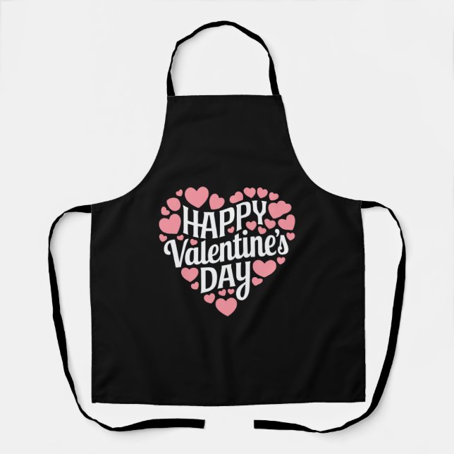 Tablier Funny Happy Valentines Day Heart Love Valentine (Recto)