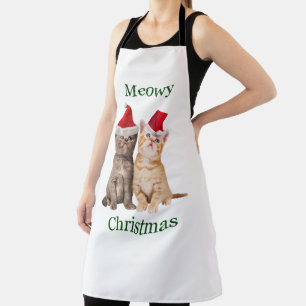 Tablier Funny Meowy Noël Père Noël Cats