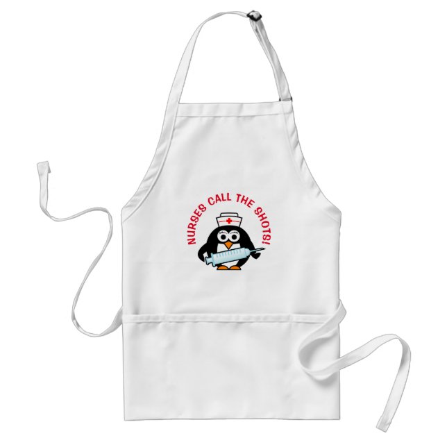 Tablier Funny nursing kitchen apron | pguin nurse (Devant)