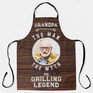 Tablier Funny Photo Grand-père Homme Mythe Grilling Légend