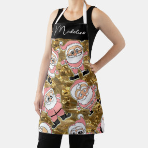 Tablier Funny Pink Santas pour Noël