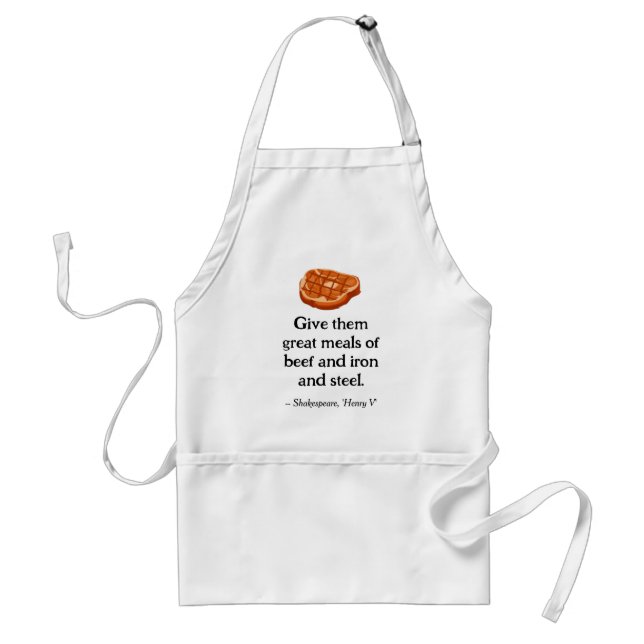 Tablier Funny Shakespeare Cuisine littéraire Paleo Viande (Devant)