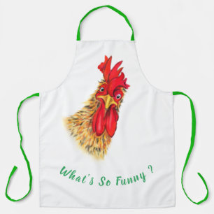 Tablier Funny Surpris Curious Rooster - Ce qui est si drô