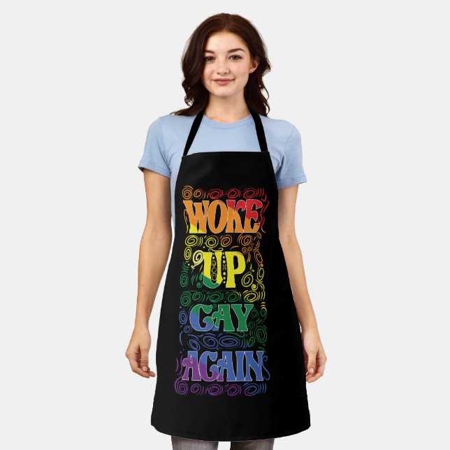 Tablier Funny | Up Gay Again | Gay pride (Porté)
