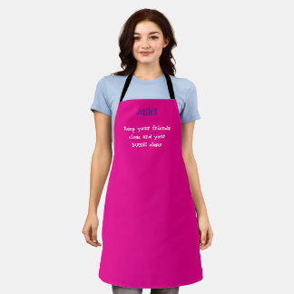 Tablier Fuschia drôle Gardez vos amis proches