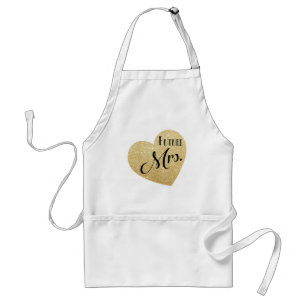 Tablier Future Mme avec le cadeau de mariage de coeur de