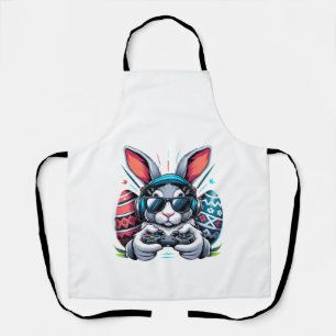 Tablier Garçons Joyeux Jour de Pâques Lapin Œuf Jeu Vidéo 