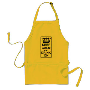Tablier Gardez le calme et buvez dessus - la parodie