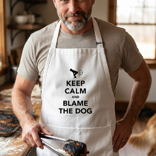 Tablier Gardez votre calme et accusez le chien