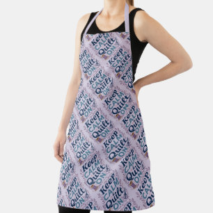 Tablier Gardez votre calme et continuez à coudre, design p
