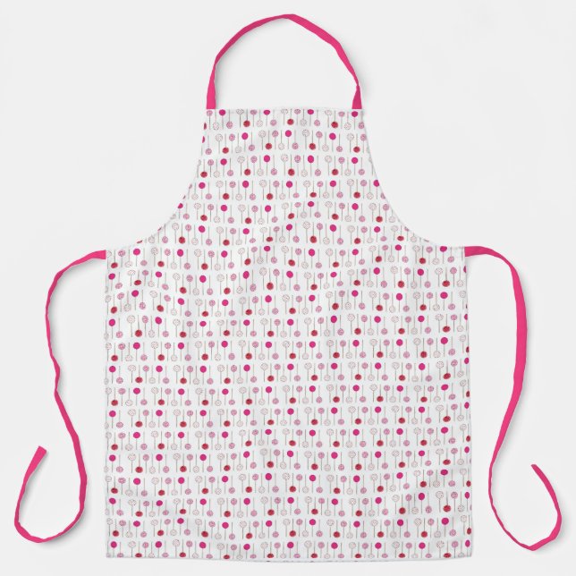 Tablier Gâteau rose sucré Pops Polka Dot Baking Foin (Recto)