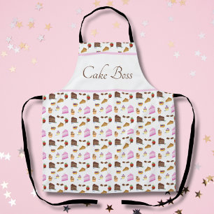 Tablier Gâteau Watercolor Desserts Cake Boss